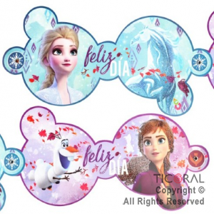 FROZEN BANDERIN FELIZ CUMPLE ART x 1